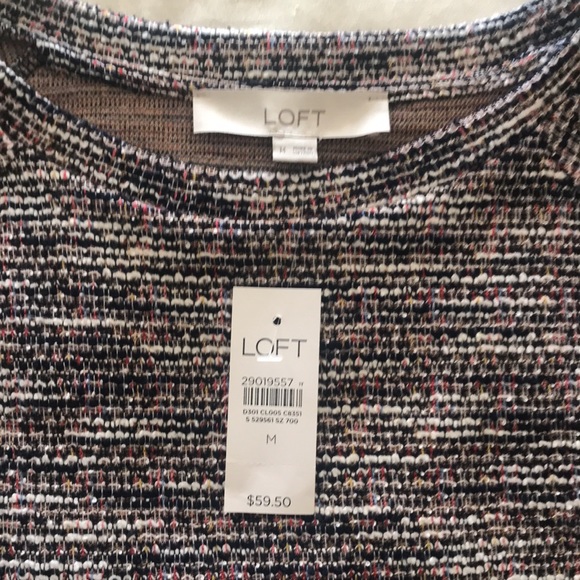 LOFT Multi Colored Top with Ruffle - Picture 4 of 6